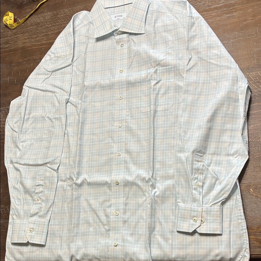 Eton Men's Plaid Dress Shirt
